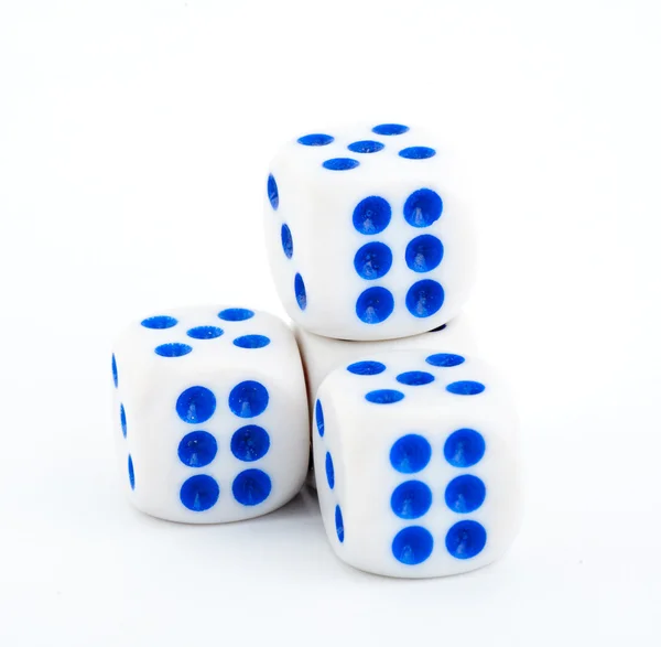 Dice on a white background — Stock Photo, Image