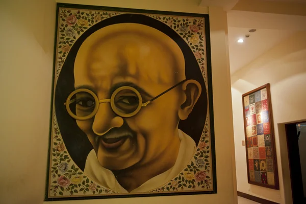 Gandhis maleri – stockfoto