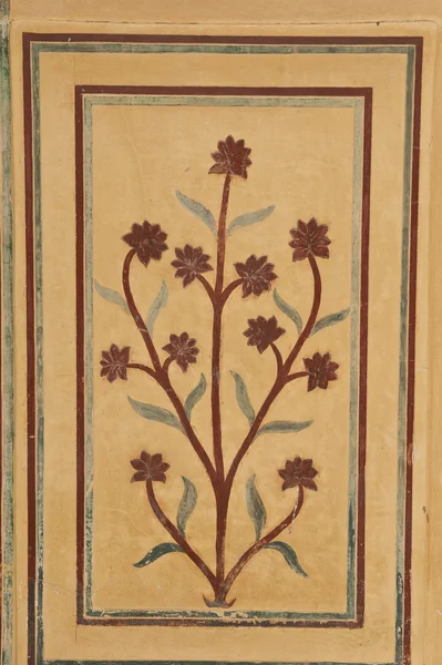 दीवार पर चित्रित फूलों का एक समूह — स्टॉक फ़ोटो, इमेज