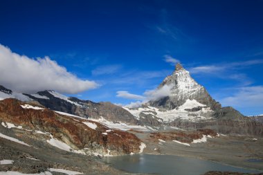 Matterhorn (4478m), zermatt, İsviçre (çekilen güzel bir dağa