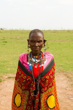 A kenyan woman of Masai tribe clipart