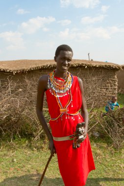 A kenyan young man of Masai tribe clipart