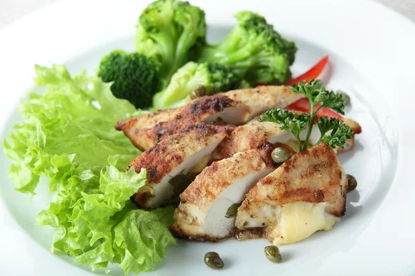 stock image Meat on white dish