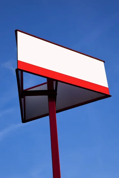 Sign with blue sky — Stock Photo, Image