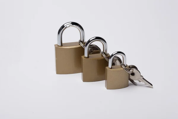 Locks in a row — Stock Photo, Image