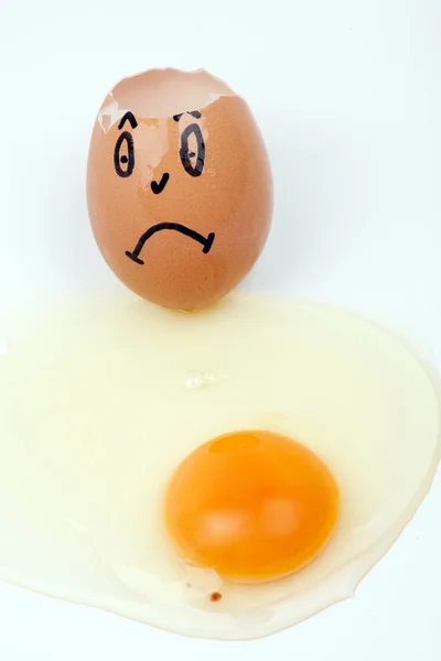Unhappy Egg — Stock Photo, Image