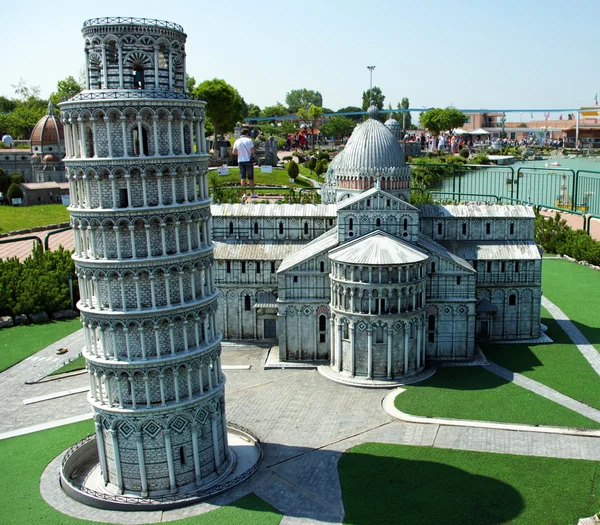 stock image Tower of Pisa in the park Italia in miniatura