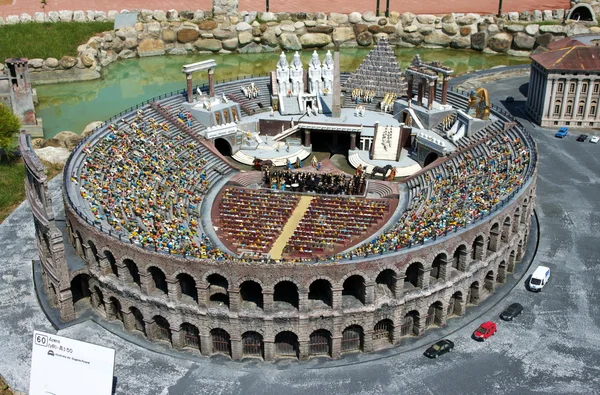 stock image Arena di Verona in the park Italia in miniatura