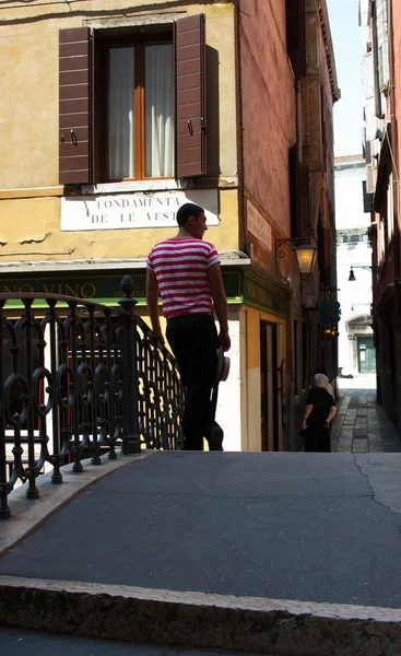 Gondolero de Venecia — Foto de Stock