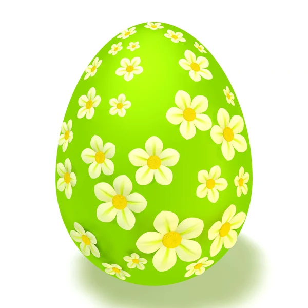Easter egg with flowers — Stock Photo, Image