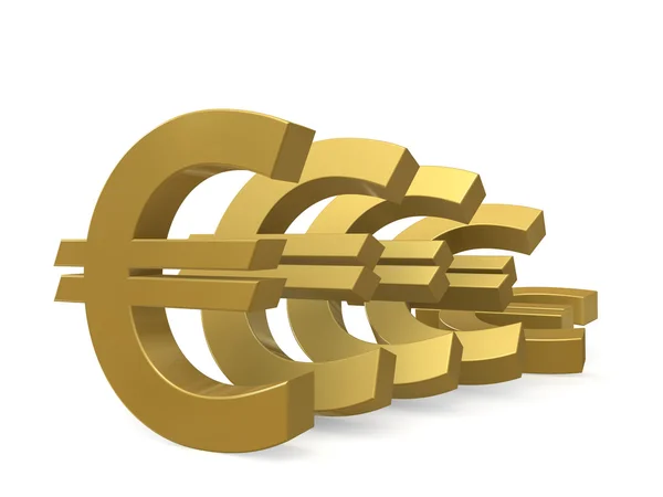 Deprecjacji euro — Zdjęcie stockowe