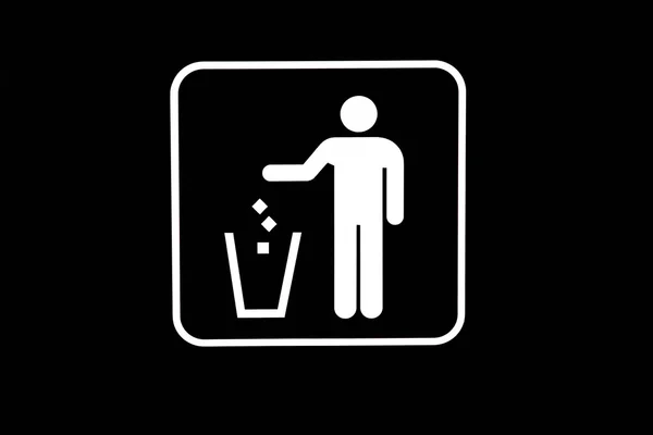 Знак мусорного бака — стоковое фото