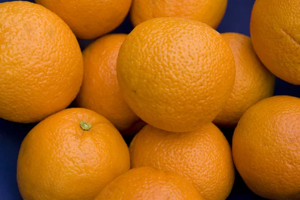 stock image Oranges in a Blue Bowl