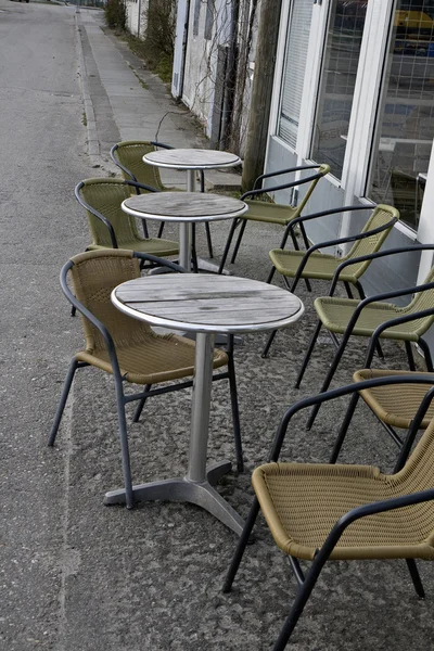 Café de paseo lateral vacío — Foto de Stock