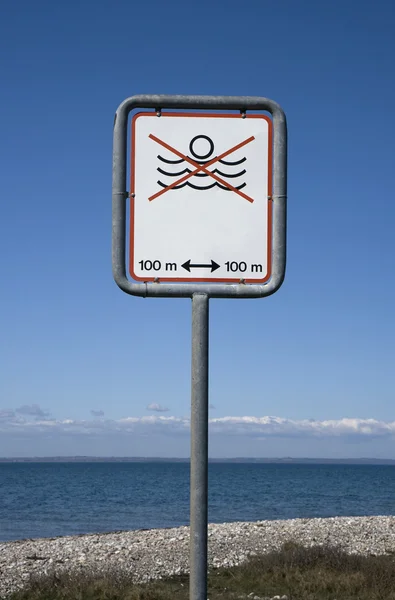 Zwemmen verboden — Stockfoto