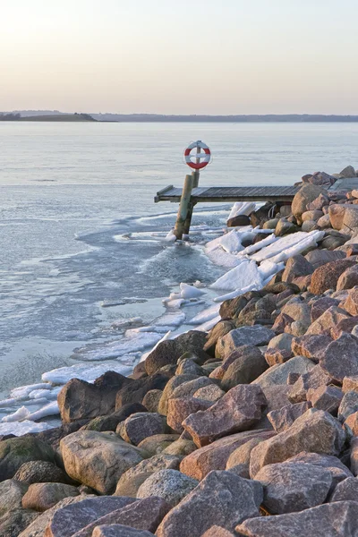 Winter at the Breakwater — Stock Photo, Image