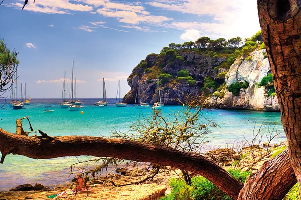 Playa de Menorca Imágenes de stock libres de derechos