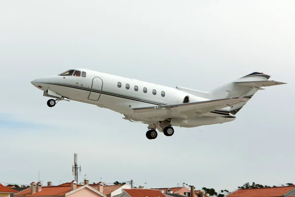Private jet flying — Stock Photo, Image
