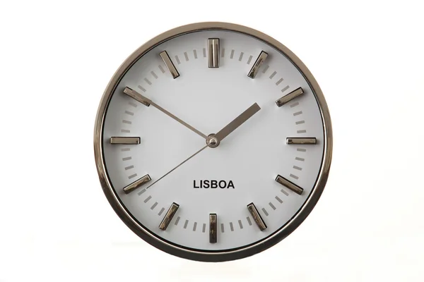 Clock set to Lisbon time — Stock Photo, Image