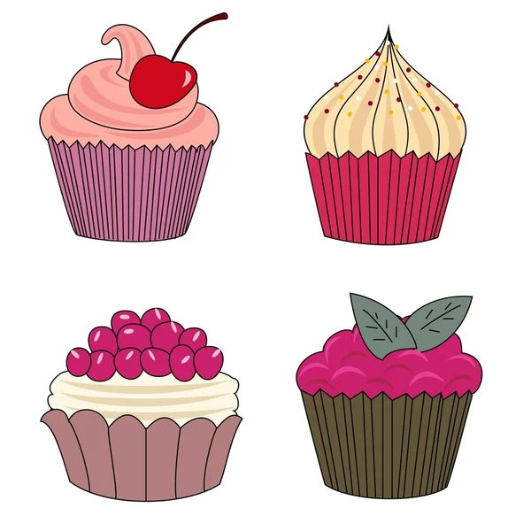 Cupcakes fantaisie — Image vectorielle