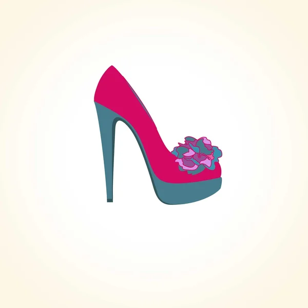 Une chaussure féminine — Image vectorielle