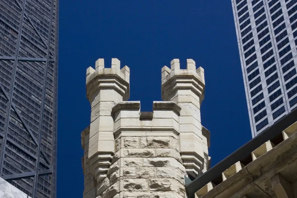 stock image Castle turret defends the city skyline