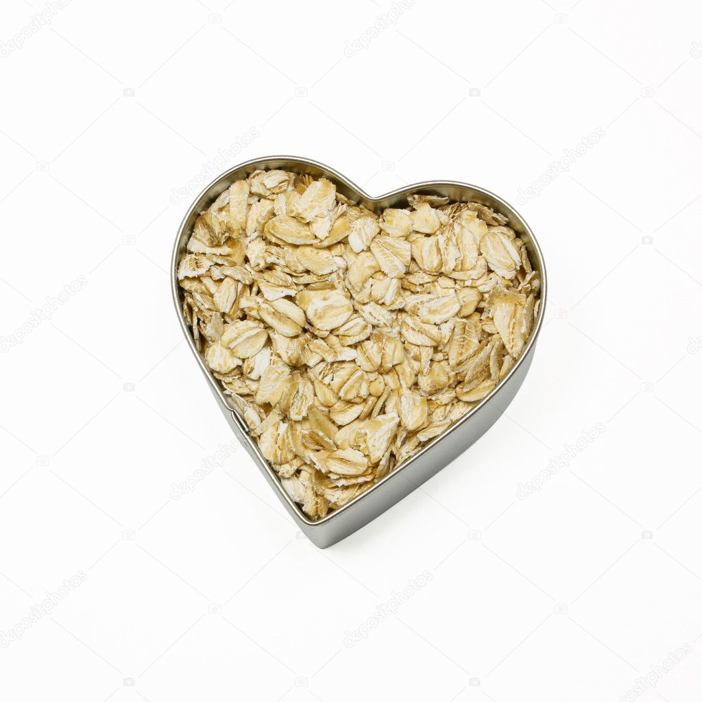 Heart filled with oatmeal