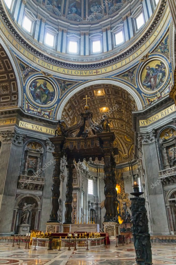 Interior of St Peters Basilica in Rome – Stock Editorial Photo ...