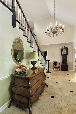 Hallway leading to foyer clipart