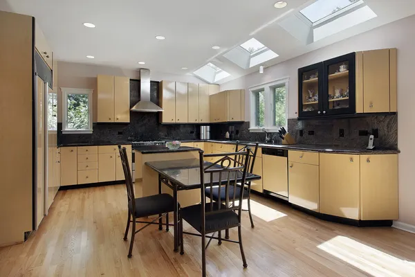 Kitchen with skylights — Stock Photo, Image