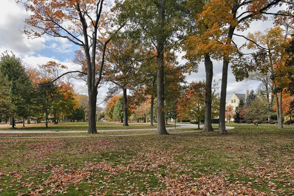 Scena sąsiedztwa z kolory jesieni — Zdjęcie stockowe