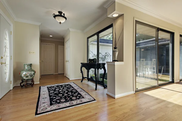 Foyer with doors to courtyard — Stock Photo, Image