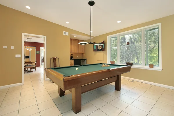 Pool room in suburban home — Stock Photo, Image