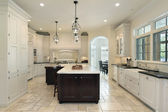 Luxus konyha fehér cabinetry