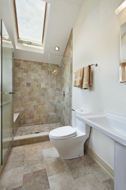 Loft banyo ışıklık ile