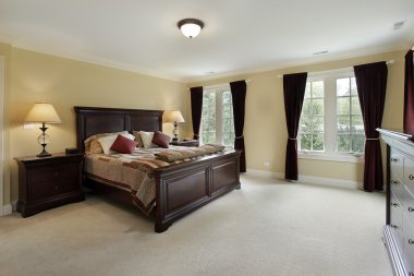 Master bedroom with mahogany furniture