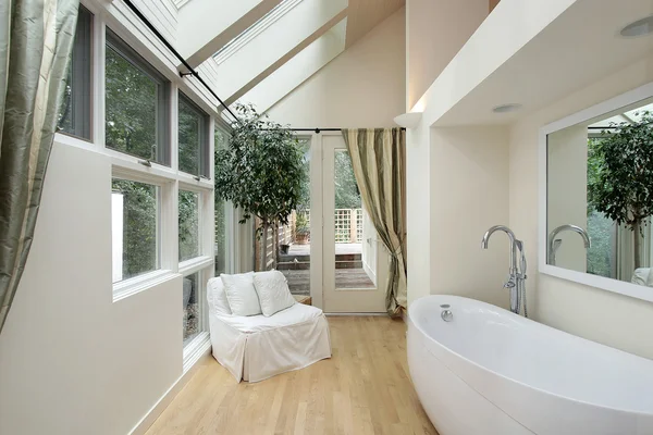 stock image Master bath with skylights