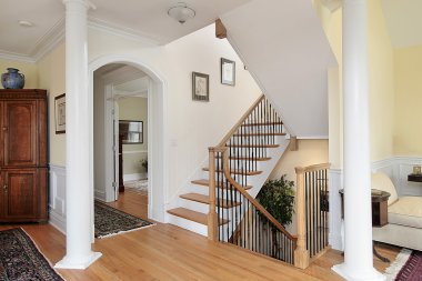 Foyer with columns clipart