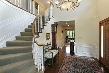 Foyer with grandfather clock clipart