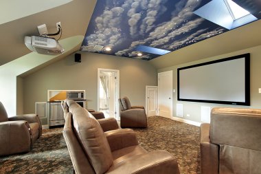 Theater with ceiling design clipart