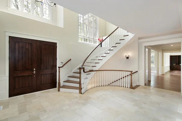 Foyer with circular staircase — Stock Photo, Image