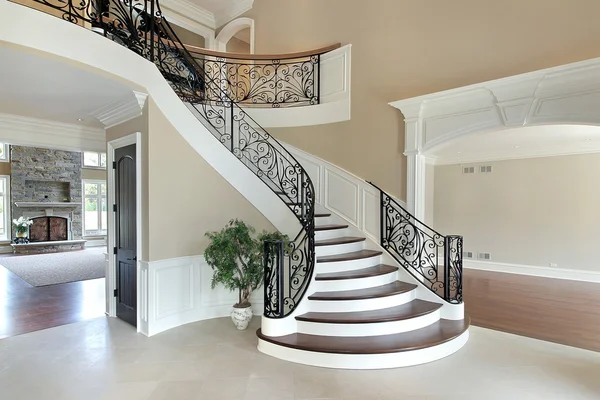Foyer with grand staircase — Stock Photo, Image
