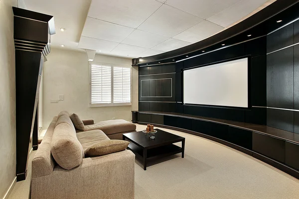 Theater room with wide screen — Stock Photo, Image