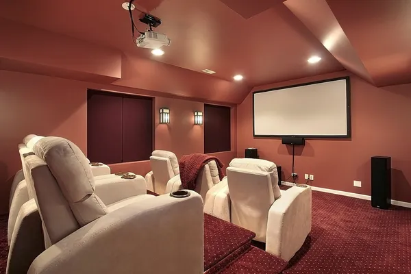 Theater with red walls — Stock Photo, Image