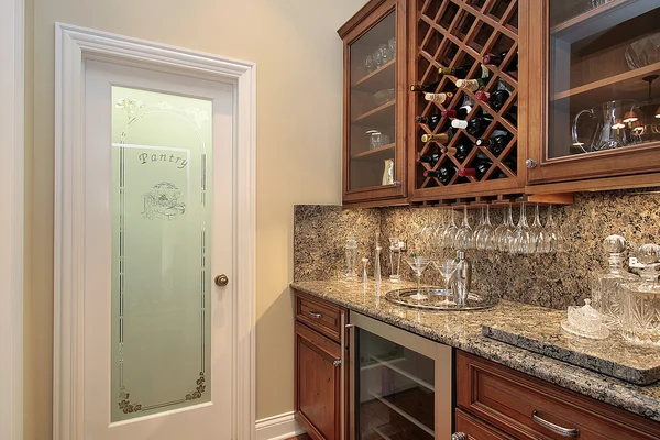 stock image Pantry with refrigerator