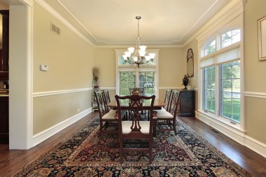 Dining room with butler's pantry clipart