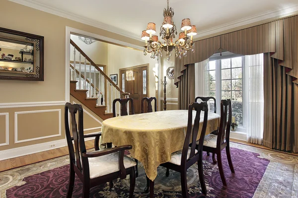 Dining room with foyer view — Stock Photo, Image