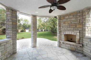 Stone covered patio clipart