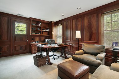 Office in luxury home clipart