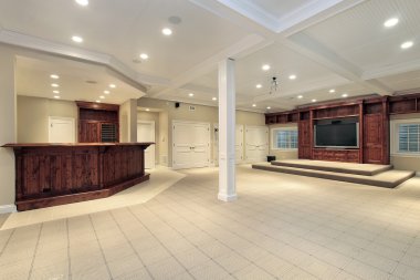 Basement in luxury home clipart